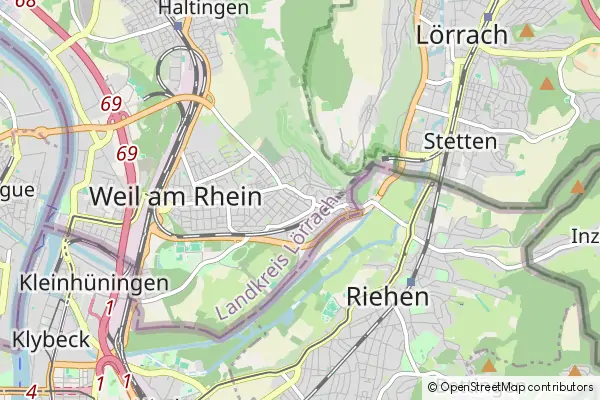 Mapa Weil am Rhein