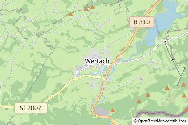 Mapa Wertach