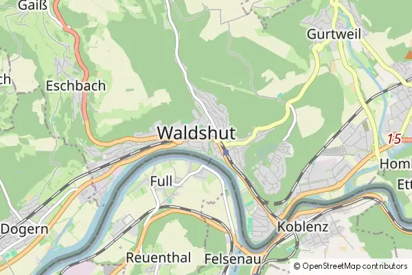 Mapa Waldshut-Tiengen