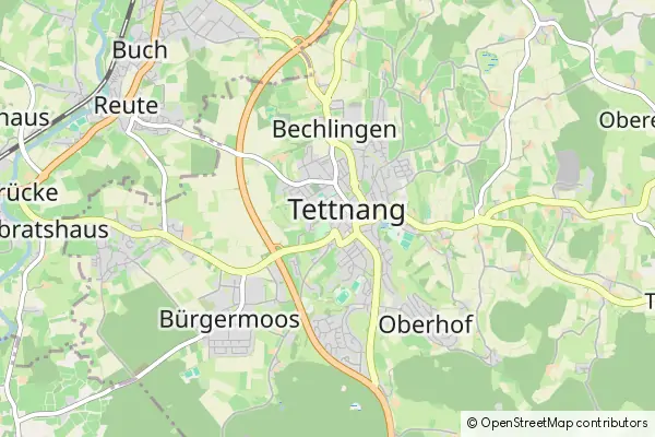 Mapa Tettnang