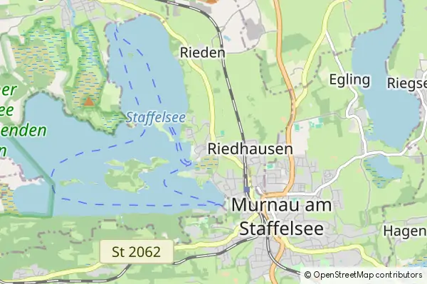 Mapa Seehausen am Staffelsee