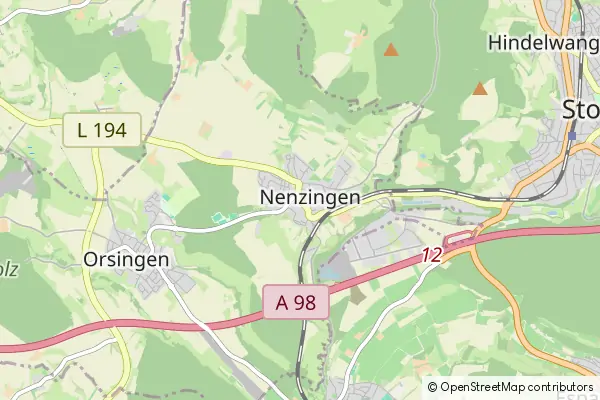 Mapa Orsingen-Nenzingen