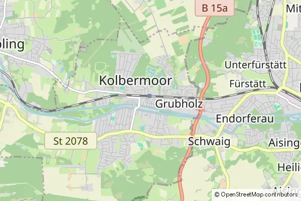 Mapa Kolbermoor