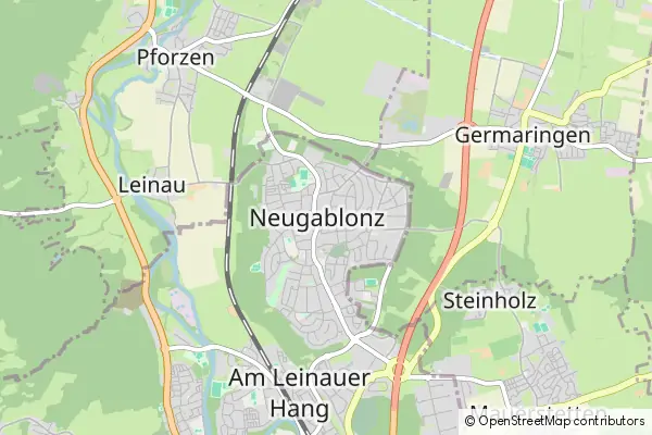 Mapa Neugablonz