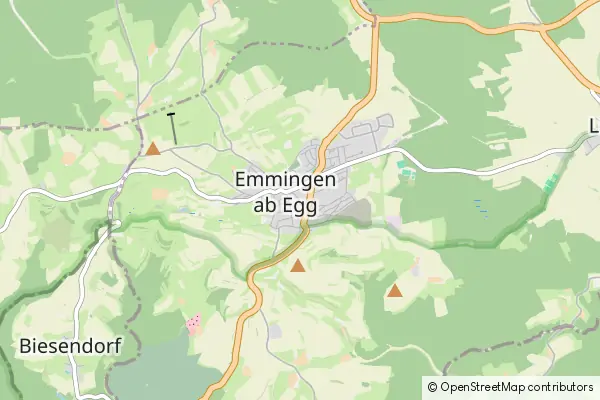 Mapa Emmingen-Liptingen