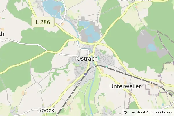 Mapa Ostrach