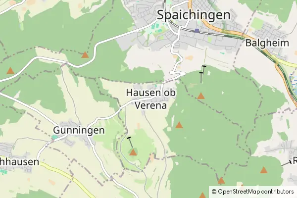 Mapa Hausen ob Verena