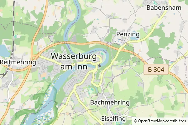 Mapa Wasserburg am Inn