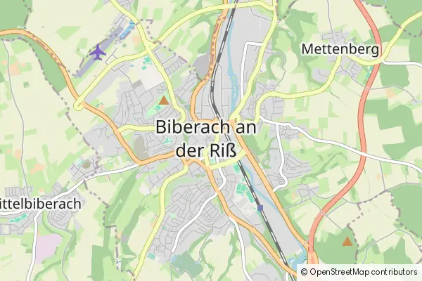 Mapa Biberach (Riss)