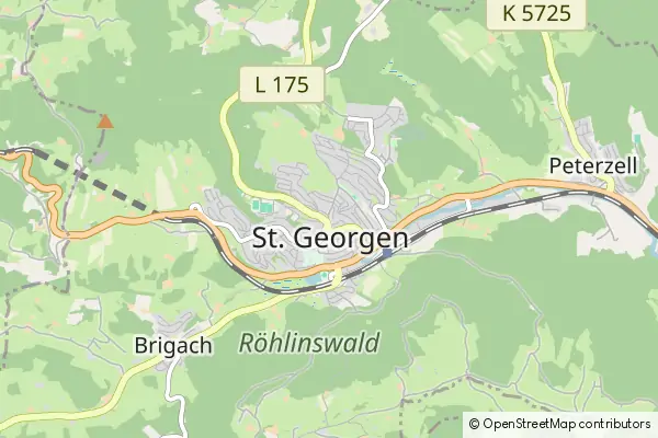 Mapa St. Georgen im Schwarzwald