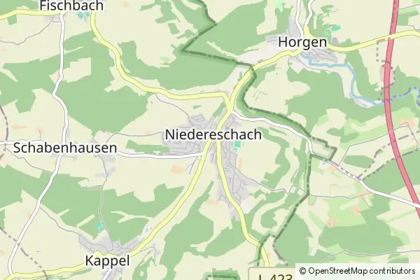 Mapa Niedereschach