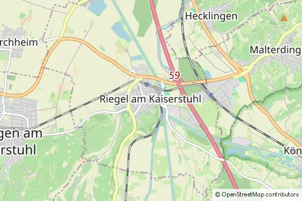 Mapa Riegel am Kaiserstuhl