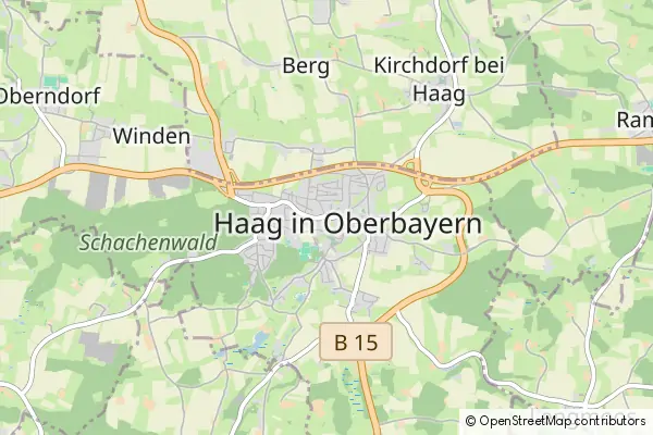 Mapa Haag in Oberbayern