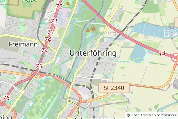 Mapa Unterfohring