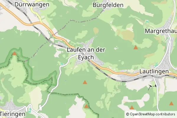 Mapa Laufen an der Eyach