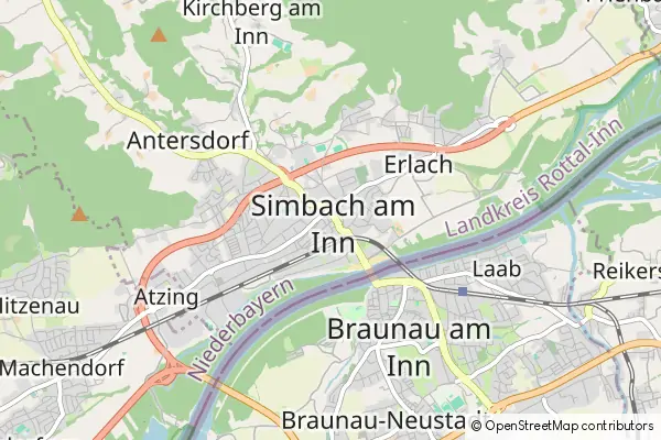 Mapa Simbach am Inn