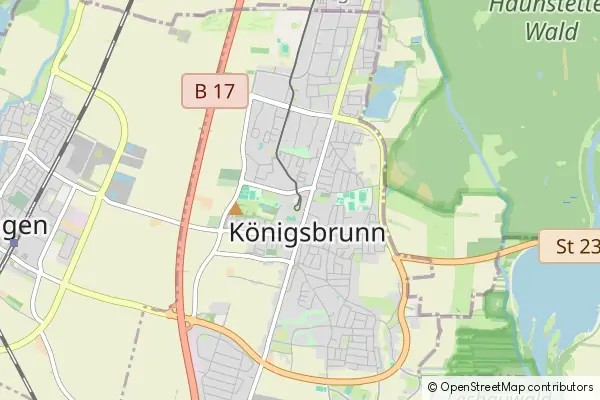 Mapa Koenigsbrunn