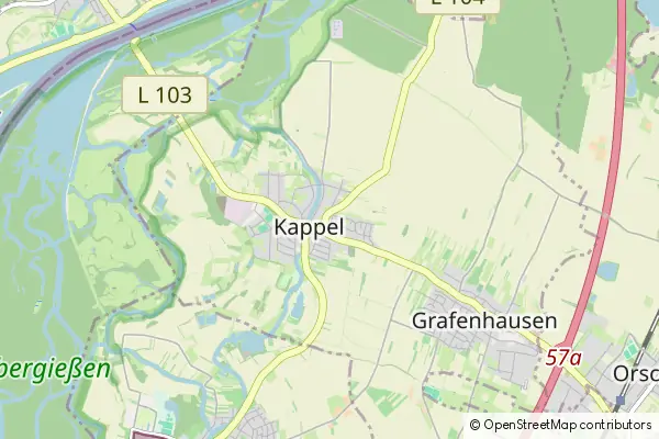 Mapa Kappel-Grafenhausen