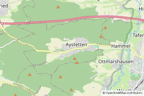 Mapa Aystetten