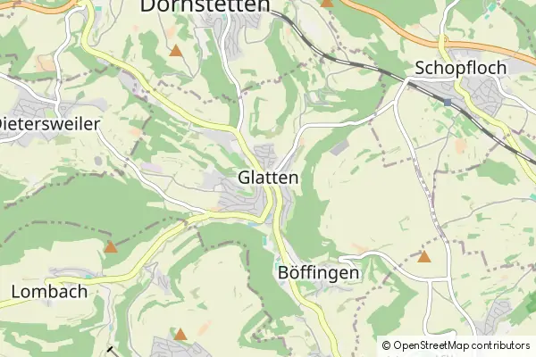 Mapa Glatten