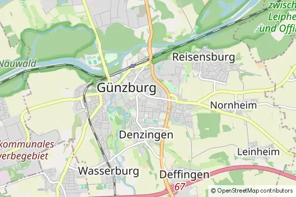 Mapa Gunzburg