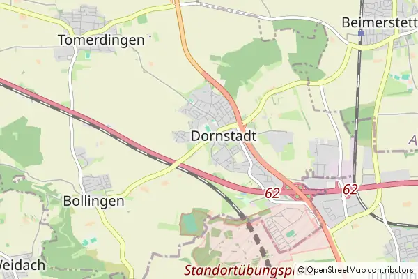 Mapa Dornstadt