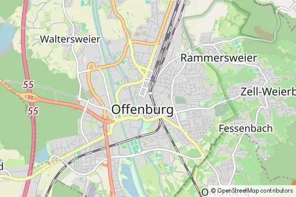 Mapa Offenburg