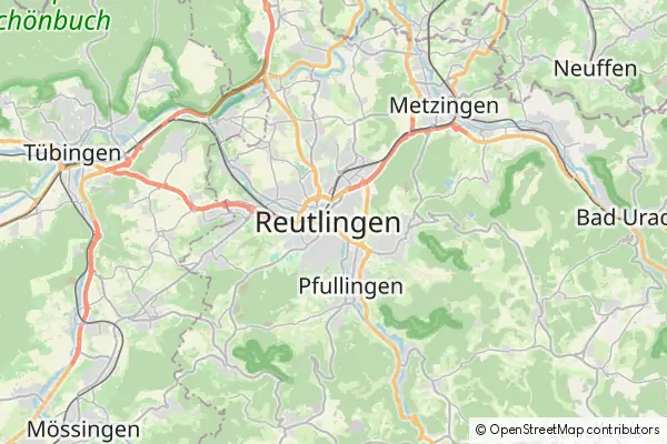 Mapa Reutlingen