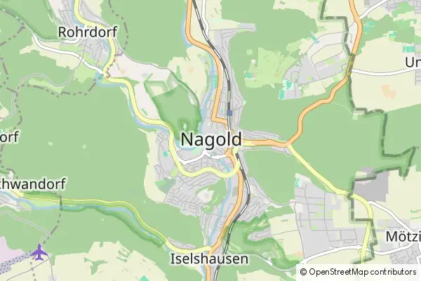 Mapa Nagold