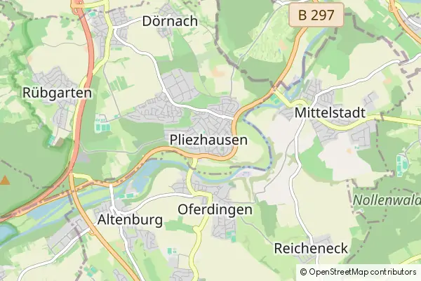 Mapa Pliezhausen