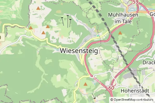 Mapa Wiesensteig