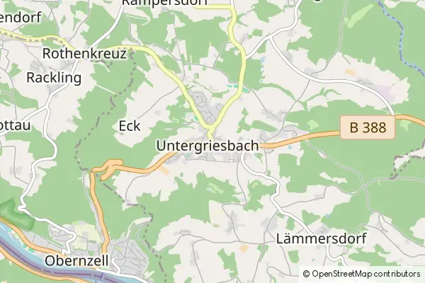 Mapa Untergriesbach