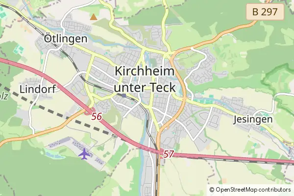 Mapa Kirchheim unter Teck