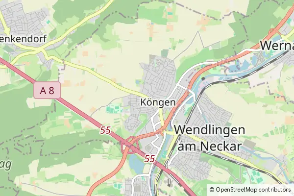 Mapa Köngen