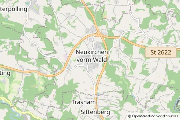 Mapa Neukirchen vorm Wald