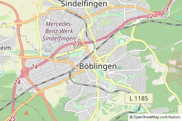 Mapa Boblingen