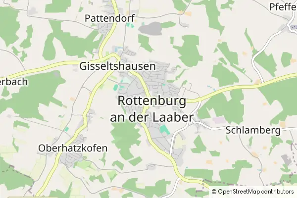 Mapa Rottenburg an der Laaber