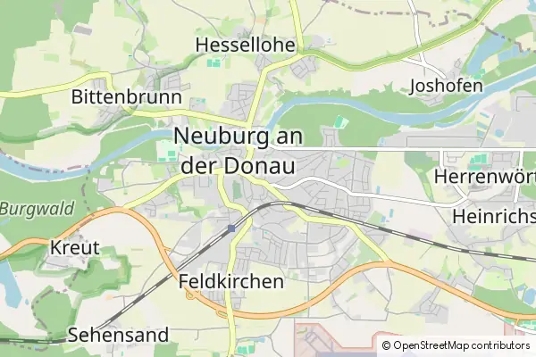 Mapa Neuburg an der Donau