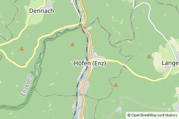 Mapa Höfen an der Enz