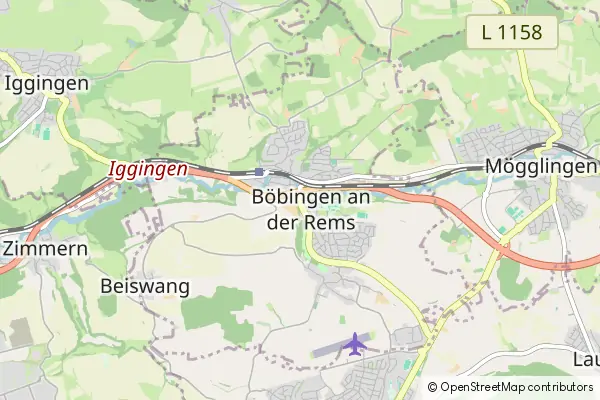 Mapa Boebingen an der Rems