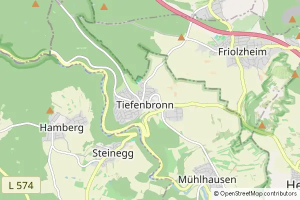 Mapa Tiefenbronn