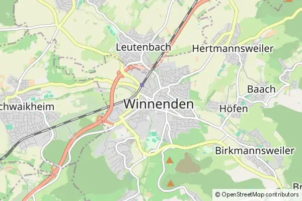 Mapa Winnenden