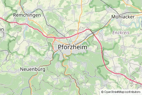 Mapa Pforzheim