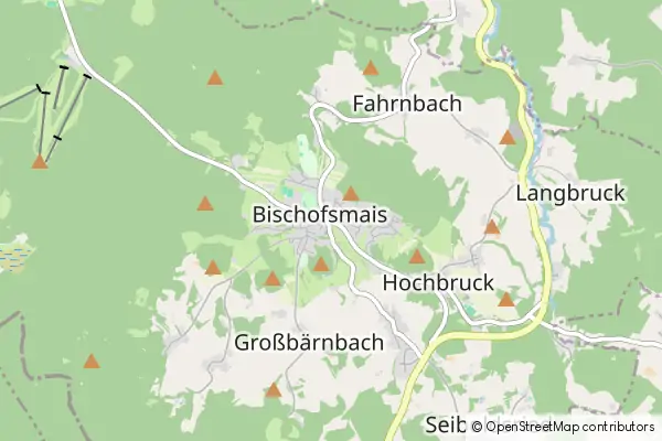 Mapa Bischofsmais