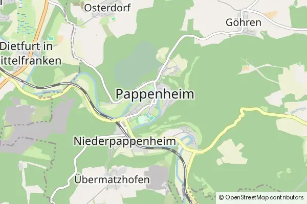 Mapa Pappenheim