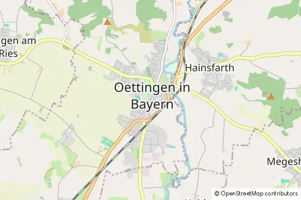 Mapa Oettingen in Bayern