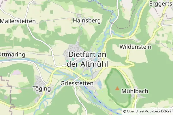 Mapa Dietfurt an der Altmuehl