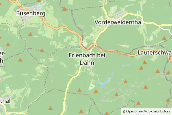 Mapa Erlenbach bei Dahn