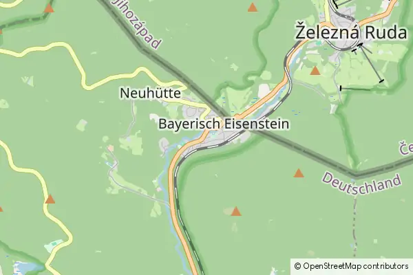 Mapa Bayerisch Eisenstein