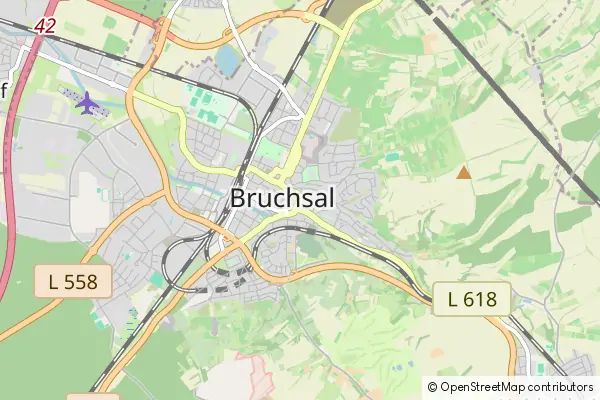 Mapa Bruchsal